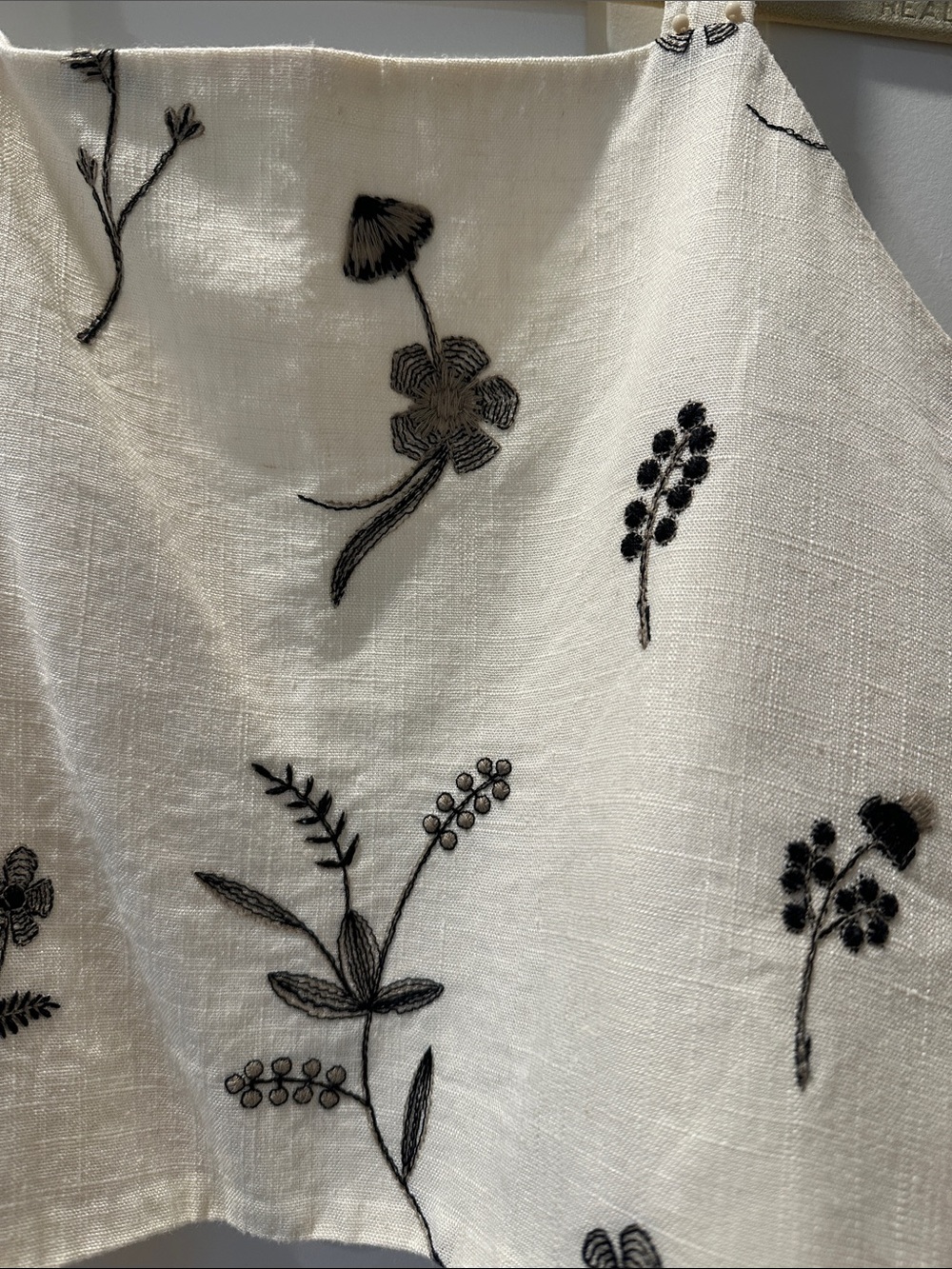 Matching Top & Skirt Set with Black Floral Embroidery - Picture 4 of 11